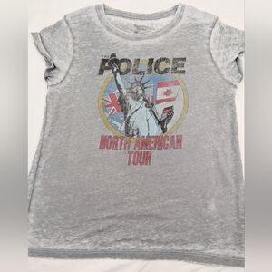 The Police North American Tour Grey Concert Tee Shirt By Recycled Karma XL